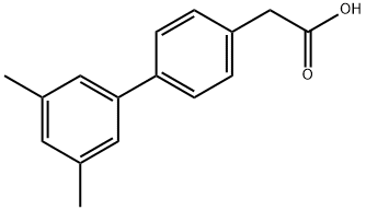 4-(3,5-Dimethylphenyl)phenylacetic acid Structure
