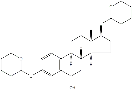 (17β)-3,17-Bis[(tetrahydro-2H-pyran-2-yl)oxy]-estra-1,3,5(10)-trien-6-ol Structure