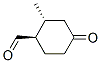 Cyclohexanecarboxaldehyde, 2-methyl-4-oxo-, trans- (9CI) Structure