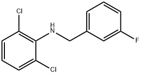 2,6-二氯-N-(3-氟苄基)苯胺, 1225795-87-8, 结构式
