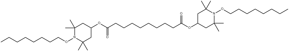 Bis-(1-octyloxy-2,2,6,6-tetramethylpiperidinyl)-sebacate Structure