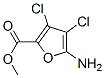 2-Furancarboxylicacid,5-amino-3,4-dichloro-,methylester(9CI) 化学構造式