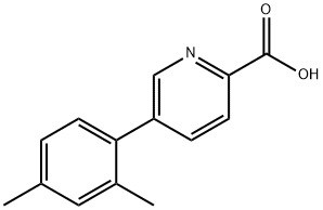 5-(2,4-Dimethylphenyl)picolinic acid Struktur