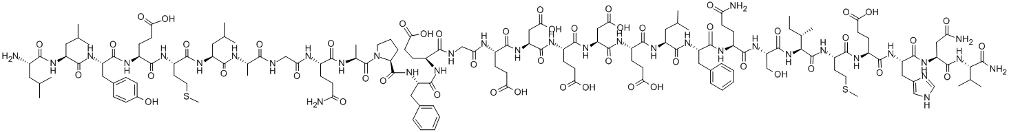 H-LEU-LEU-TYR-GLU-MET-LEU-ALA-GLY-GLN-ALA-PRO-PHE-GLU-GLY-GLU-ASP-GLU-ASP-GLU-LEU-PHE-GLN-SER-ILE-MET-GLU-HIS-ASN-VAL-NH2 化学構造式