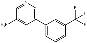 5-(3-(三氟甲基)苯基)吡啶-3-胺 结构式