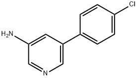 5-(4-氯苯基)吡啶-3-胺 结构式