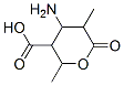 2H-Pyran-3-carboxylicacid,4-aminotetrahydro-2,5-dimethyl-6-oxo-, 化学構造式