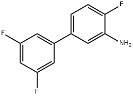 [1,1'-Biphenyl]-3-aMine, 3',4,5'-trifluoro- Structure