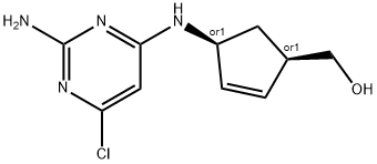 (1R,4S)-rel-4-[(2-AMino-6-chloro-4-pyriMidinyl)aMino]-2-cyclopentene-1-Methanol, 122624-73-1, 结构式