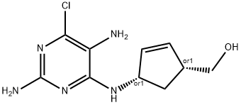 ((1R,4S)-4-((2,5-二氨基-6-氯嘧啶-4-基)氨基)环戊-2-烯-1-基)甲醇 结构式