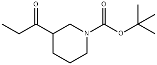 3-Propionyl-piperidine-1-carboxylic acid tert-butyl ester Struktur