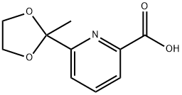 6-(2-甲基-1,3-二氧戊环-2-基)吡啶甲酸 结构式