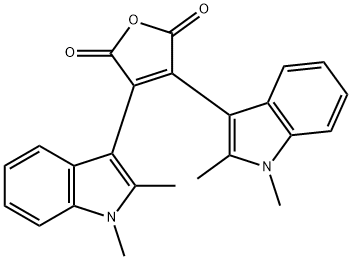 3,4-BIS-(1,2-DIMETHYL-1H-INDOL-3-YL)-FURAN-2,5-DIONE,122641-56-9,结构式