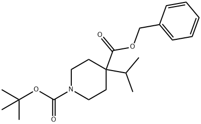 Benzyl N-Boc-4-isopropyl-4-piperidinecarboxylate Struktur