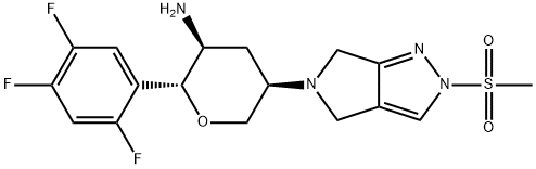 (2R,3S,5R)-5-(2-(Methylsulfonyl)pyrrolo[3,4-c]pyrazol-5(2H,4H,6H)-yl)-2-(2,4,5-trifluorophenyl)tetrahydro-2H-pyran-3-aMine|MK-1705