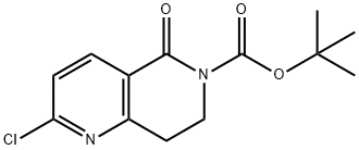tert-butyl 2-chloro-5-oxo-7,8-dihydro-1,6-naphthyridine-6(5H)-carboxylate Struktur