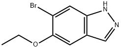 6-ブロモ-5-エトキシ-1H-インダゾール 化学構造式