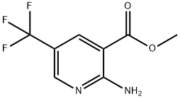 2-アミノ-5-(トリフルオロメチル)ニコチン酸メチル 化学構造式