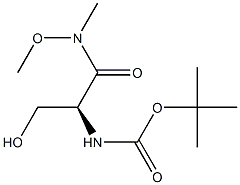 TERT-BUTYL (S)-1-(N-METHOXY-N-METHYLCARBAMOYL)-2-HYDROXYETHYLCARBAMATE,122709-20-0,结构式