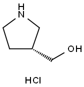 (R)-吡咯烷-3-基甲醇盐酸盐 结构式