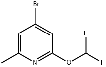 4-broMo-2-(difluoroMethoxy)-6-Methylpyridine Struktur