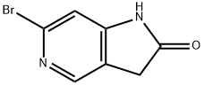 6-溴-1,3-二氢-2H-吡咯并[3,2-C]吡啶-2-酮 结构式