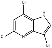 3,7-DibroMo-5-chloro 4-azaindole 化学構造式