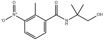 N-(1-羟基-2-甲基-丙-2-基)-2-甲基-3-硝基-苯甲酰胺 结构式