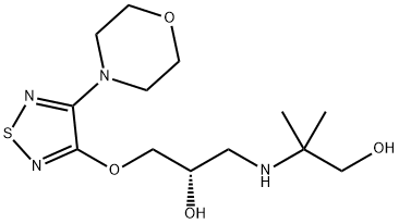 2-[[(2S)-2-Hydroxy-3-[[4-(4-Morpholinyl)-1,2,5-thiadiazol-3-yl]oxy]propyl]aMino]-2-Methyl-1-propanol Struktur