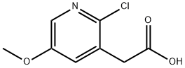 2-CHLORO-5-METHOXYPYRIDINE-3-ACETIC ACID Struktur