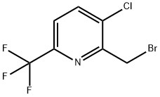2-Bromomethyl-3-chloro-6-(trifluoromethyl)pyridine 化学構造式