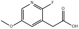 2-FLUORO-5-METHOXYPYRIDINE-3-ACETIC ACID Struktur