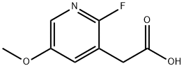 2-(2-フルオロ-5-メトキシピリジン-3-イル)酢酸 化学構造式