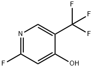 2-Fluoro-4-hydroxy-5-(trifluoromethyl)pyridine 化学構造式