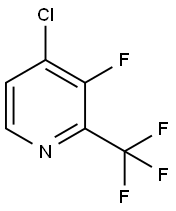 4-Chloro-3-fluoro-2-(trifluoromethyl)pyridine, 1227574-82-4, 结构式