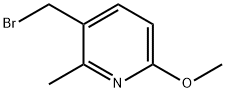 Pyridine, 3-(broMoMethyl)-6-Methoxy-2-Methyl- 化学構造式