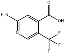 2-氨基-5-(三氟甲基)异烟酸,1227582-08-2,结构式