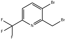 3-Bromo-2-bromomethyl-6-(trifluoromethyl)pyridine 化学構造式