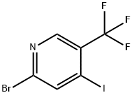 2-Bromo-4-iodo-5-(trifluoromethyl)pyridine 化学構造式