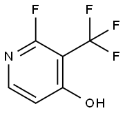 2-Fluoro-4-hydroxy-3-(trifluoromethyl)pyridine 化学構造式