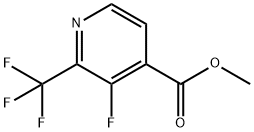 Methyl 3-fluoro-2-(trifluoromethyl)isonicotinate 化学構造式