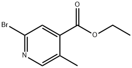 4-Pyridinecarboxylic acid, 2-bromo-5-methyl-, ethyl ester 化学構造式