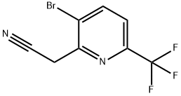 3-Bromo-6-(trifluoromethyl)pyridine-2-acetonitrile Structure