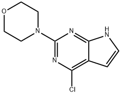 4-(4-氯-7H-吡咯并[2,3-D]嘧啶-2-基)吗啉 结构式