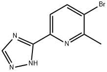 3-bromo-2-methyl-6-(1H-1,2,4-triazol-3-yl)pyridine, 1228014-23-0, 结构式