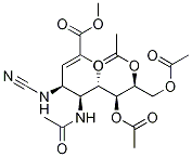 N-Cyano Zanamivir Amine Triacetate Methyl Ester Structure