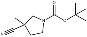 tert-butyl 3-cyano-3-methylpyrrolidine-1-carboxylate Structure