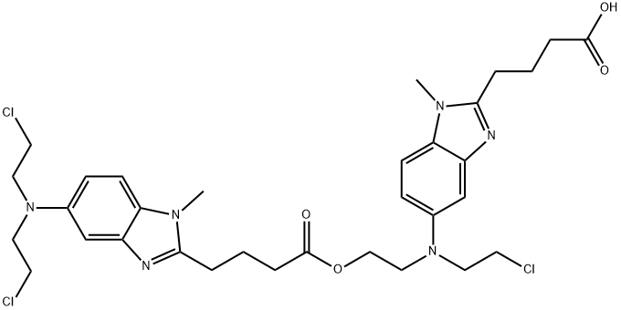 4-[-((-((4-(5-(Bis(2-hydroxyethyl)aMino)-1-Methyl-1H-benzo[d]iMidazol-2-yl)butanoyl)oxy)ethyl)(2-hydroxyethyl)aMino)-1-Methyl-1H-benzo[d]iMidazol-2-yl)butanic Acid 化学構造式