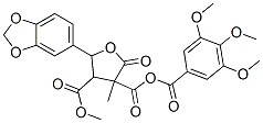 dimethyl 2,3,4,5-tetrahydro-5-(3,4-methylenedioxyphenyl)-2-oxo-3-(3,4,5-trimethoxybenzoyl)-3,4-furandicarboxylate|