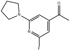 1-(2-Fluoro-6-(pyrrolidin-1-yl)pyridin-4-yl)-ethanone Structure